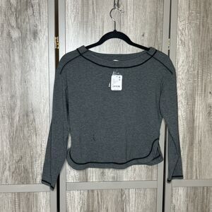 Free People Intimately Top Long Sleeve Cropped NWT